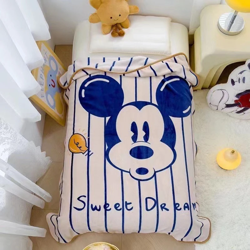 Stitch minnie lotso margarida winnie the pooh pato donald bonito impresso algodão lençóis dos desenhos animados cobertor de ar condicionado