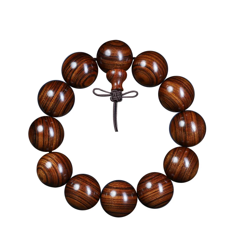 

Single Circle Sandalwood Prayer Bead Bracelet Buddhist Rosary Wrist Mala for Meditation Gifts