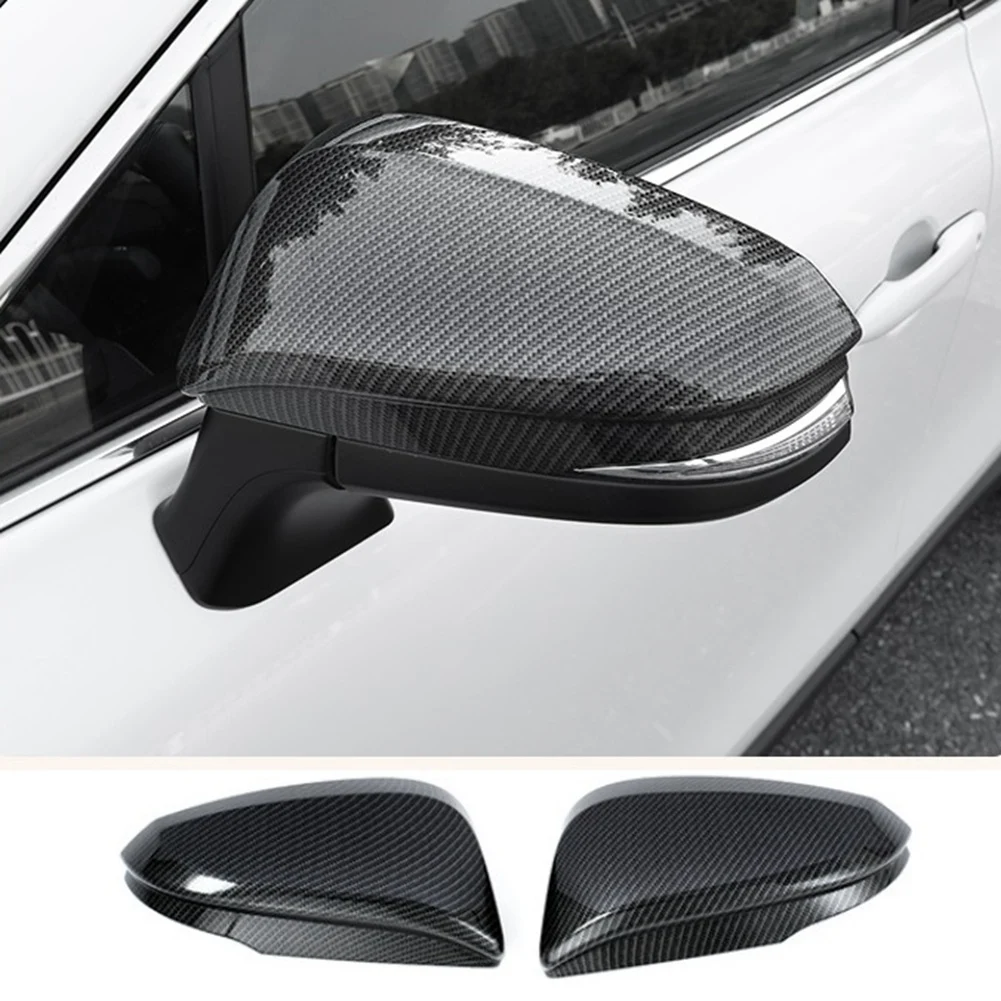 For Toyota Harrier Venza 2020-2022 Carbon Fiber Car Side Rearview Mirror Cover Trim Cap Decoration Shell Accessories