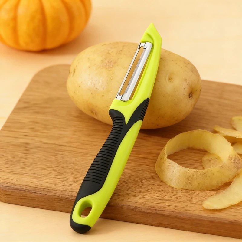 Premium Stainless Steel Multifunctional Peeler Anti Slip Handle Vegetable Fruit Potato Scraper Kitchen Gadget Accessory