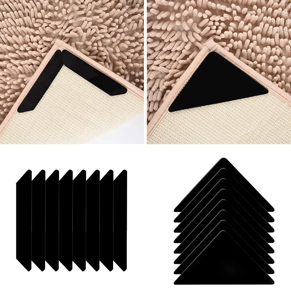 AEE2-16 PCS Tapijtgrijpertape voor hardhouten vloeren, antislip tapijtpads Dubbelzijdig tapijttape Tapijthoekgrijpers Herbruikbaar