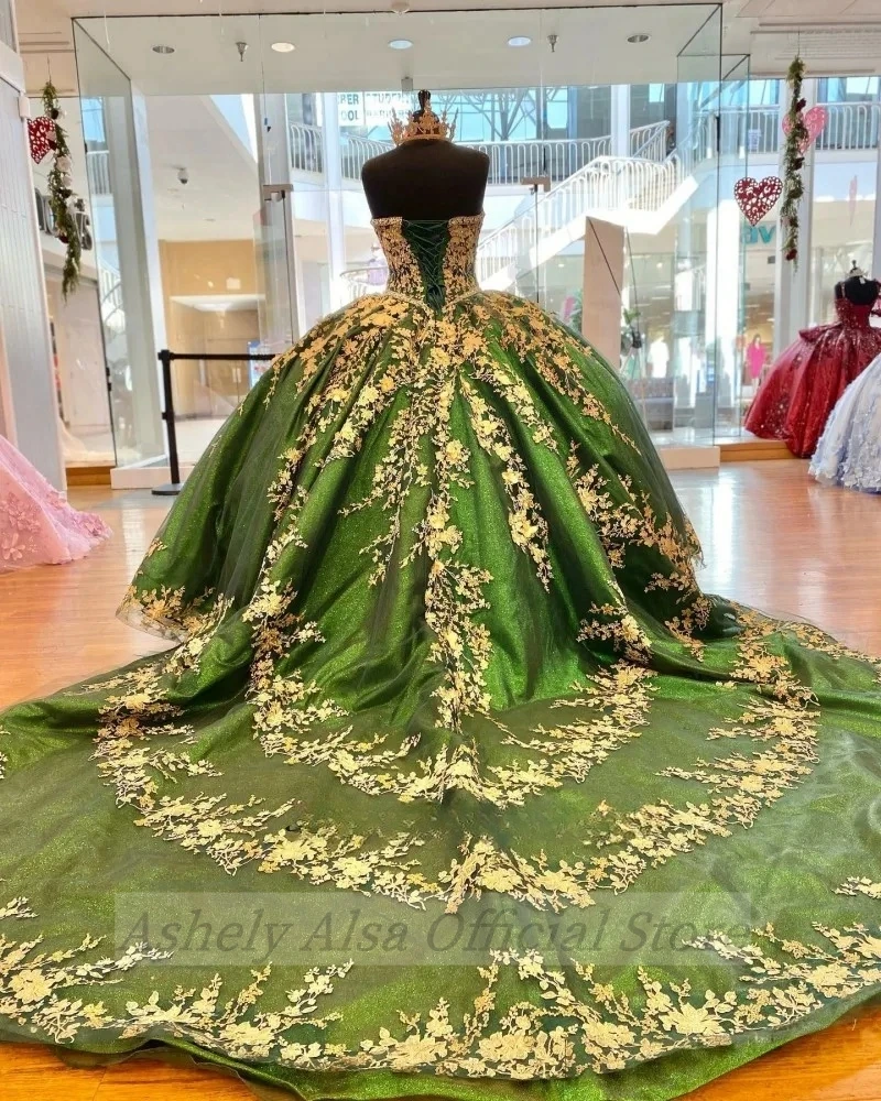 Vestidos Quinceanera luxuosos com aplique de flores, vestido de baile para meninas para evento especial, saudita e árabe, festa de aniversário de 15 e 16 anos