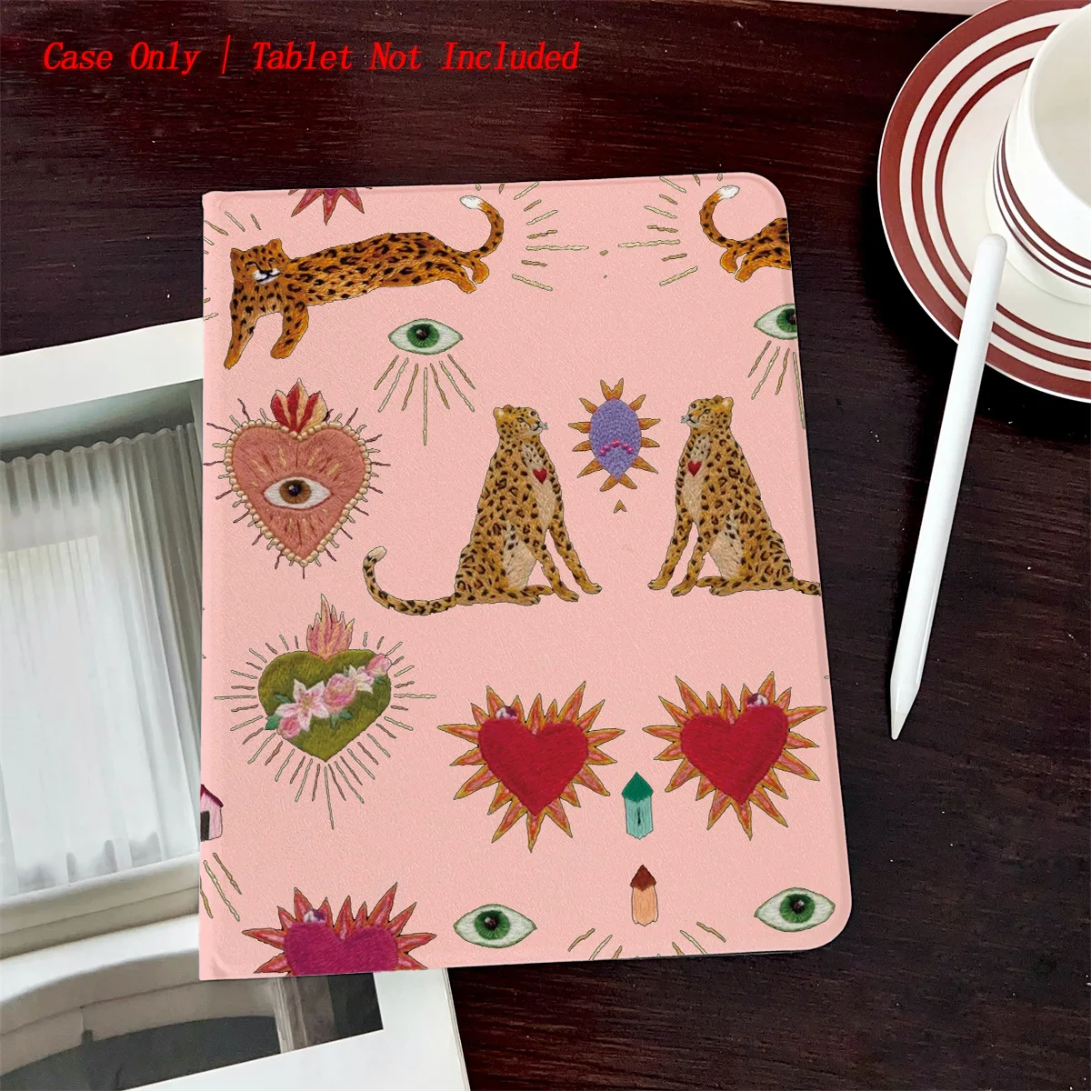 

Funny Animal Printed iPad Case with Pen Slot - Simple Fresh Style Book Design for Pro/Air 5 4/iPad 10/Mini 5