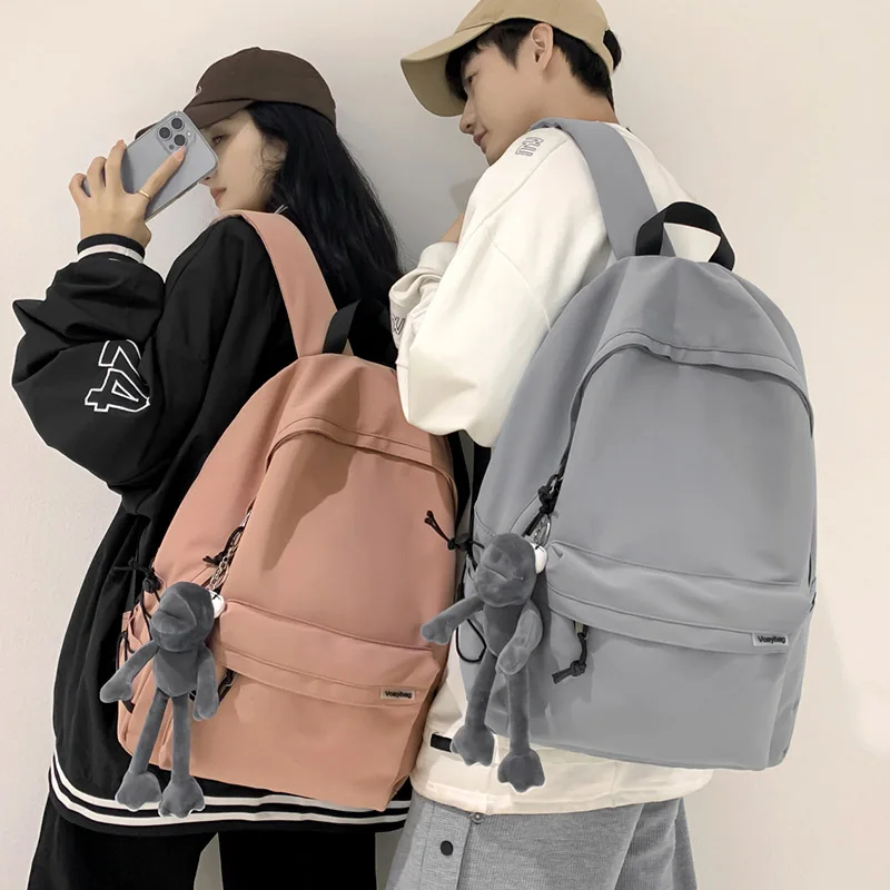 New Fashion Backpack For Women Solid Color Large Capacity Casual Female Backpack College Students School Bag Unisex Laptop Bag