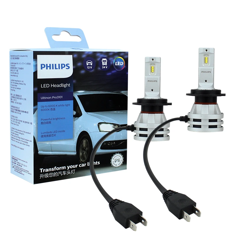 Philips LED H1 H3 H4 H7 H11 Ultinon Pro3101 12 V/24 V 6000 K Helder Wit HB3 9005 HB4 9006 HIR2 9012 Auto Koplamp LED Lampen