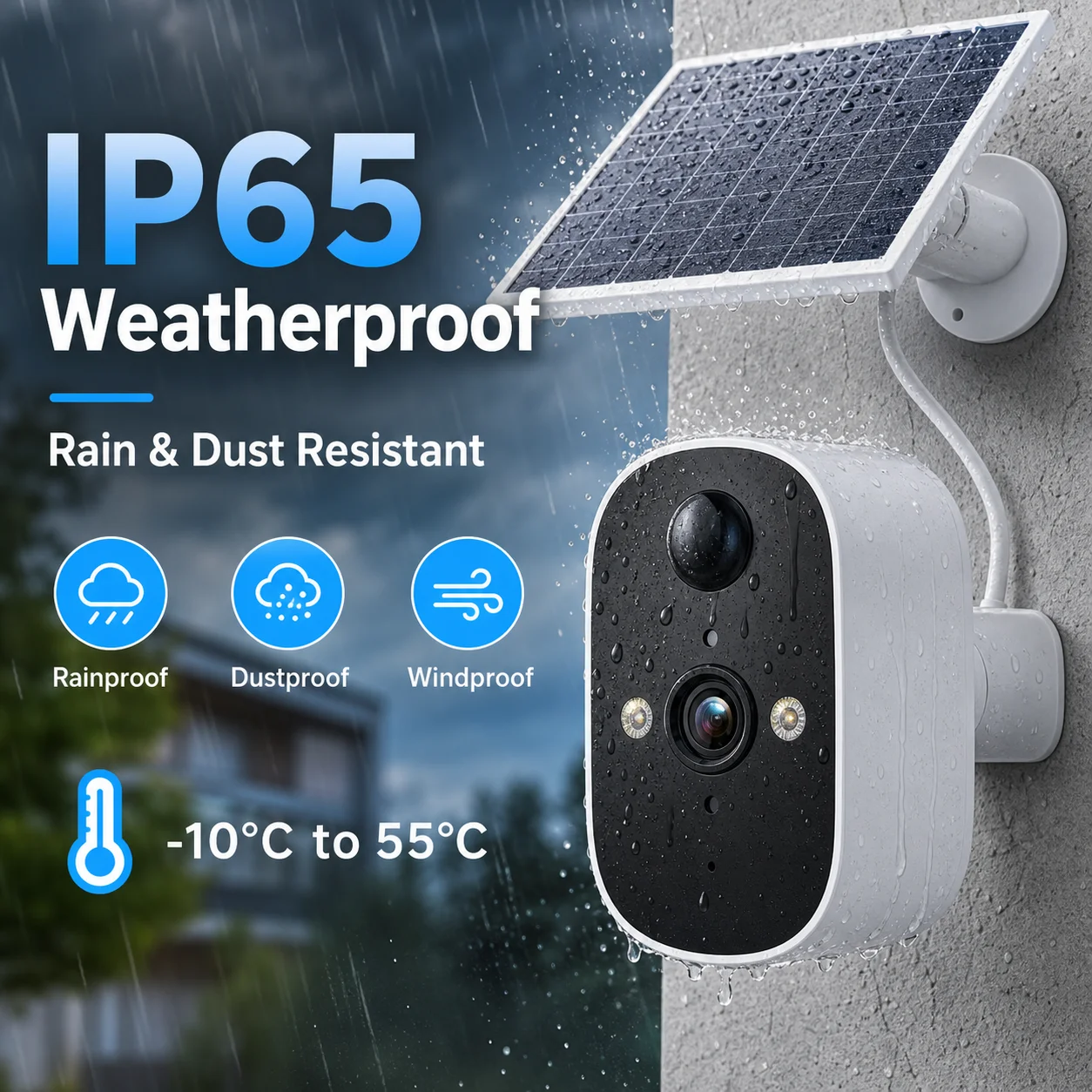 Dual light night vision + humanoid detection built-in antenna strong signal 3MP outdoor security camera supports 128G