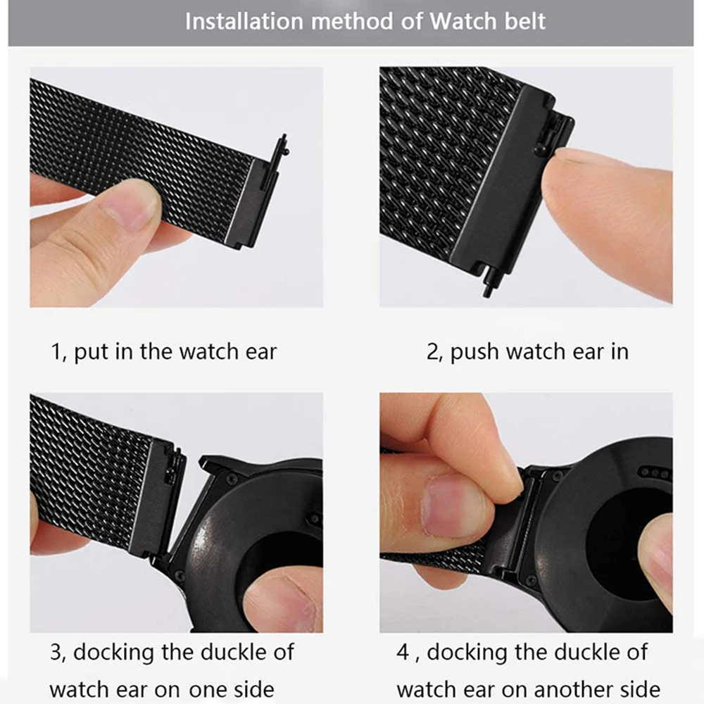 22mm 20mm Strap for Samsung Galaxy Watch 7 6 5 4 Band Magnetic Bracelet for Samsung Watch Classic 42 46 47mm Gear S3 Amazfit GTR image 2