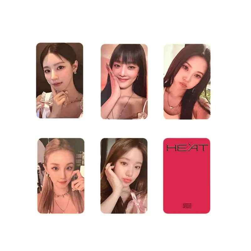 5pcs KPOP (G)I-DLE Photocards English Single HATE LOMO Cards YuQi MiYeon SoYeon Paesonal Paper Cards For MININE Fans Gifts