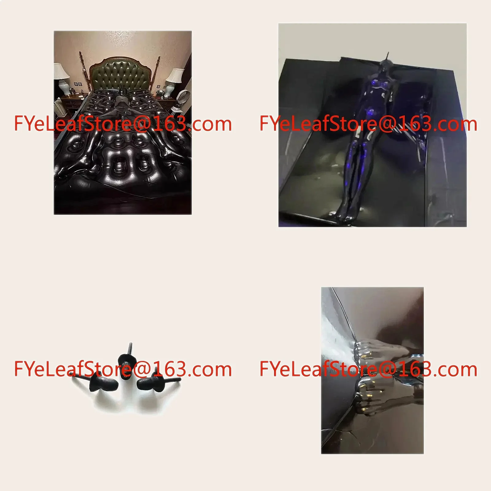 Latex Vacuum Sleeping Bag Inflatable Mattress Human Operation Bed Sheet