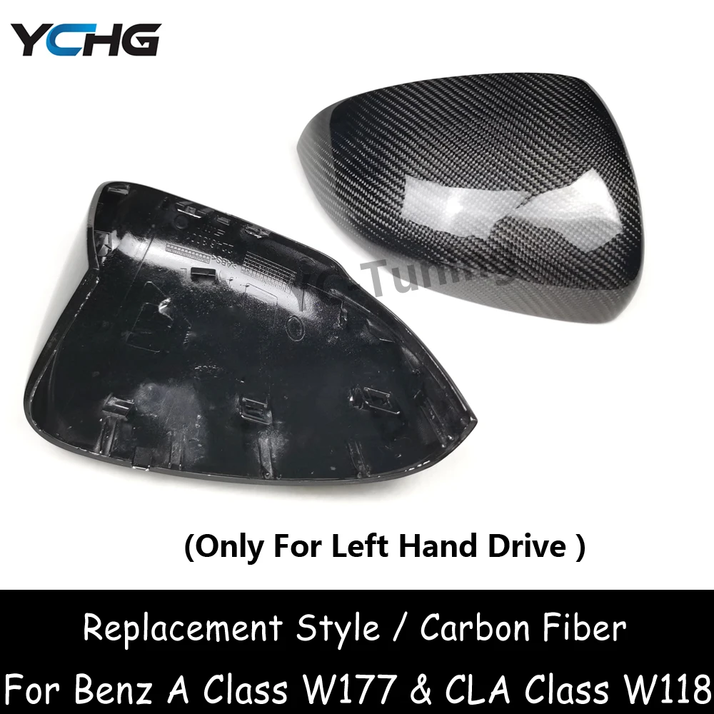 W118 W177 Carbon Fiber Mirror Cover for Mercedes Benz A Class W177 CLA Class C118 CLA250 CLA35 CLA45 AMG Replacement Mirror Caps