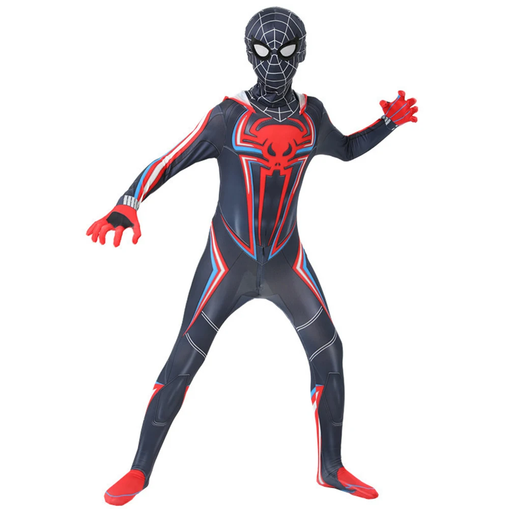 Spide Cosplay Costume Miles Morales 2099 Spider Man Cosplay Costume Zenti Bodysuit Jumpsuit Halloween Costume for Adult Kids