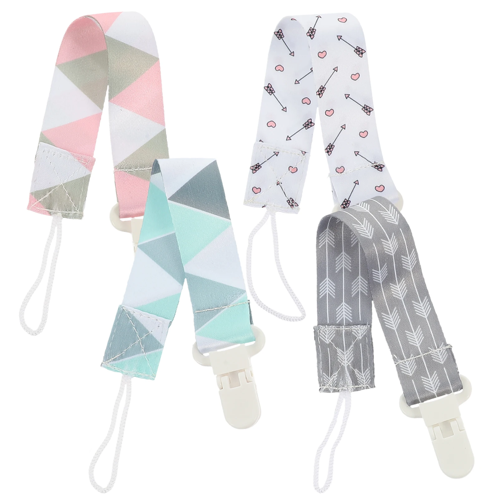 

4 шт., держатель для соски, зажим для ребенка, легкий доступ, успокаивающее решение, поддержка прорезывания зубов, смешанные стили, держатель для соски из материала премиум-класса