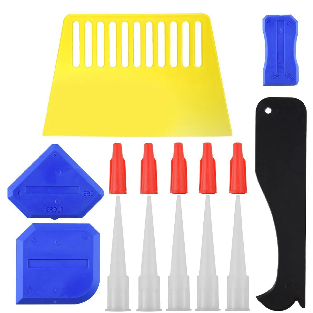 

Набор из 15 шт. премиальных пластиковых скребков для затирки швов плитки, удаления герметика, прочных инструментов для очистки углов и щелей