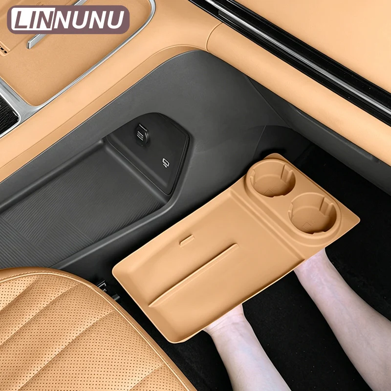 LINNUNU Silicone Car Center Console Lower Storage Box For Geely Starray EX5 EM-i 2026 Starship 7 Organizer Interior Accessories