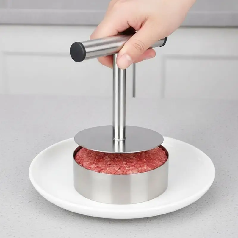 Burger Patty Maker BPA Free Stainless Steel Non-Stick Meat Press for Home Kitchen Grilling Party Hamburger Making