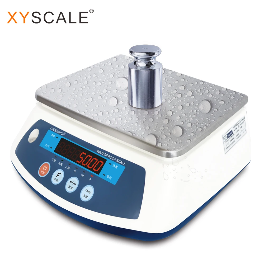 7.5kg 2g XY7.5KA2WP waterproof scale for aquatic products processing and fishery production sales seafood processing