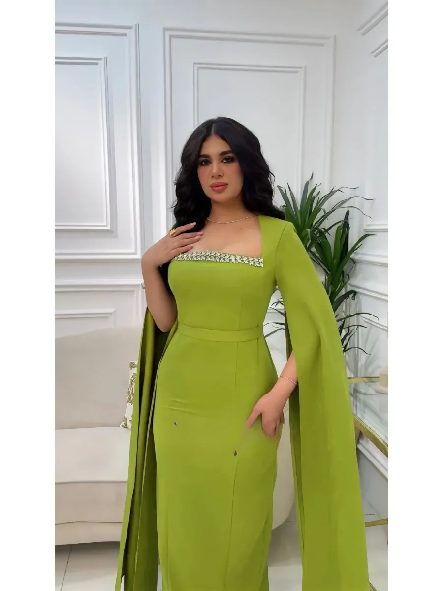 Eid Muslim Party Dress Women Flying Sleeve Embroidery Ramadan Abaya Long Dress Belt Kaftan Vestidos Largos Robe Jalabiya 2024