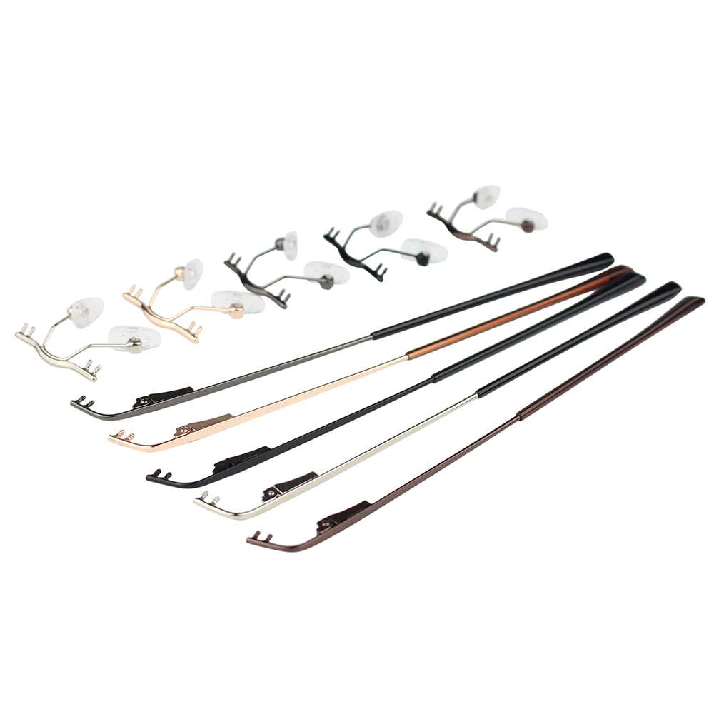 10sets Spring Type Optical Frame Rimless Metal Glasses Temple Leg With Tip And Bridge Nose Arm 3064