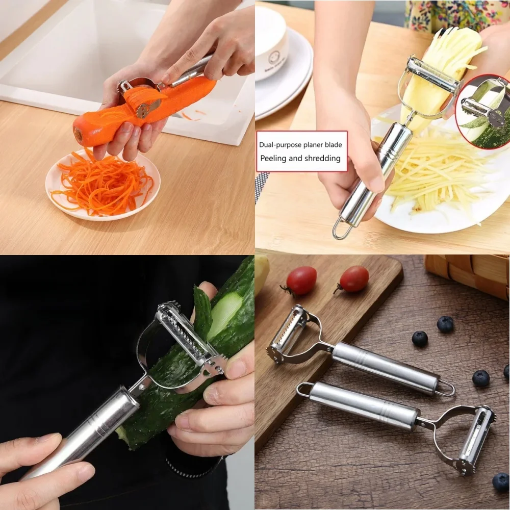High Quality Stainless Steel Potato Cucumber Carrot Grater Julienne Peeler Vegetables Fruit Peeler Vegetable Slicer Fruit Peeler