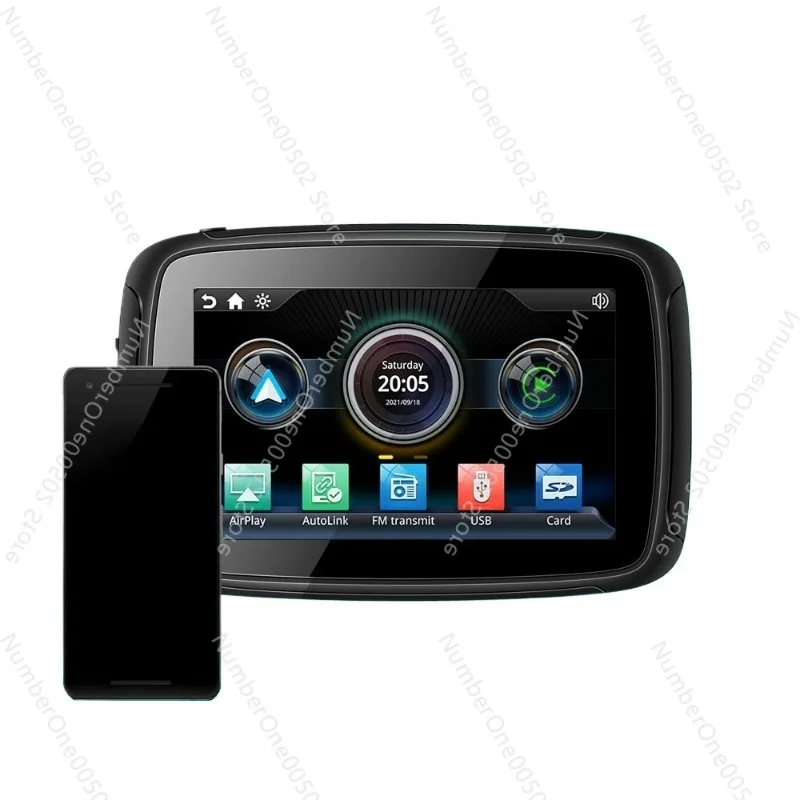 5 inch motorcycle smart touch screen player with dual Bluetooth GPS navigation GPS navigator