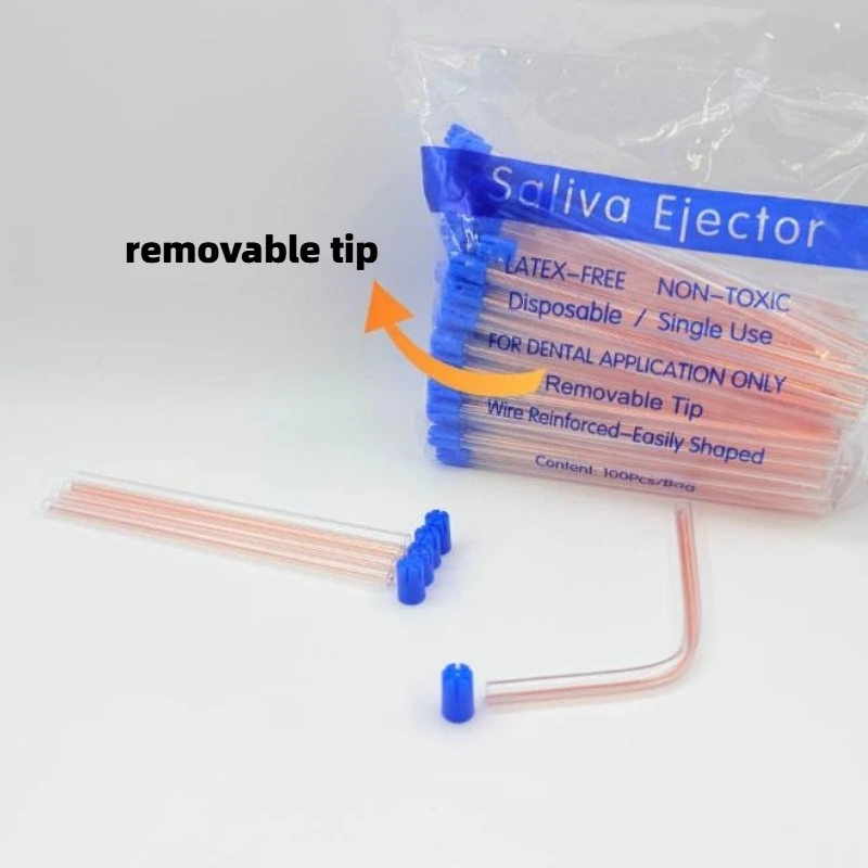300Pcs Disposable Dental Saliva Ejector Dentistry Suction Tube Long Slim Pipette Aspirator Odontologia Dentist Clinic Tool