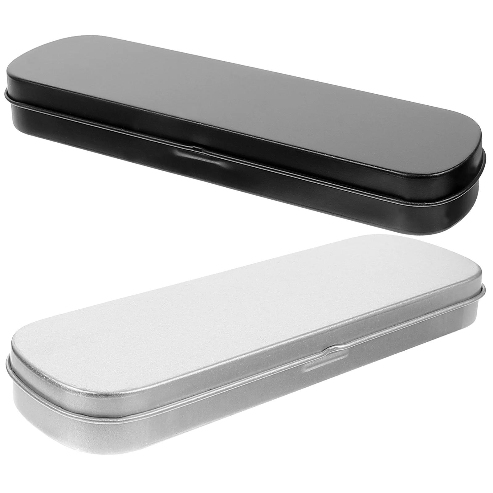 

2pcs Metal Pencil Boxes Pen Containers Metal Pen Cases Portable Pen Storage Boxes teen pencil case pencil holders