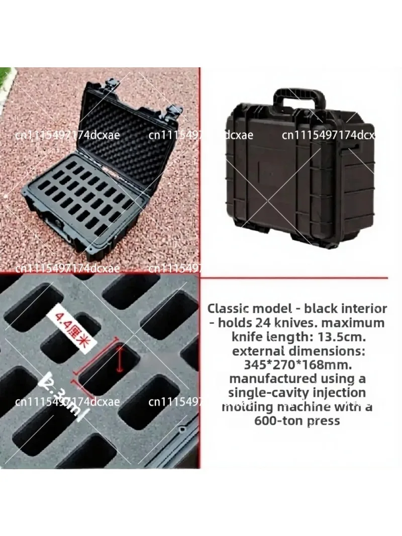12 Inch Folding Knife Storage Box 24 Slots Portable Collector Case Organizer
