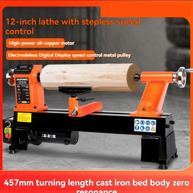 DIY Desktop Sphere-Turning Machine Wood Copy-Turning Lathe Multifunctional Home Woodworking Lathe with Stepless Speed ​​Control