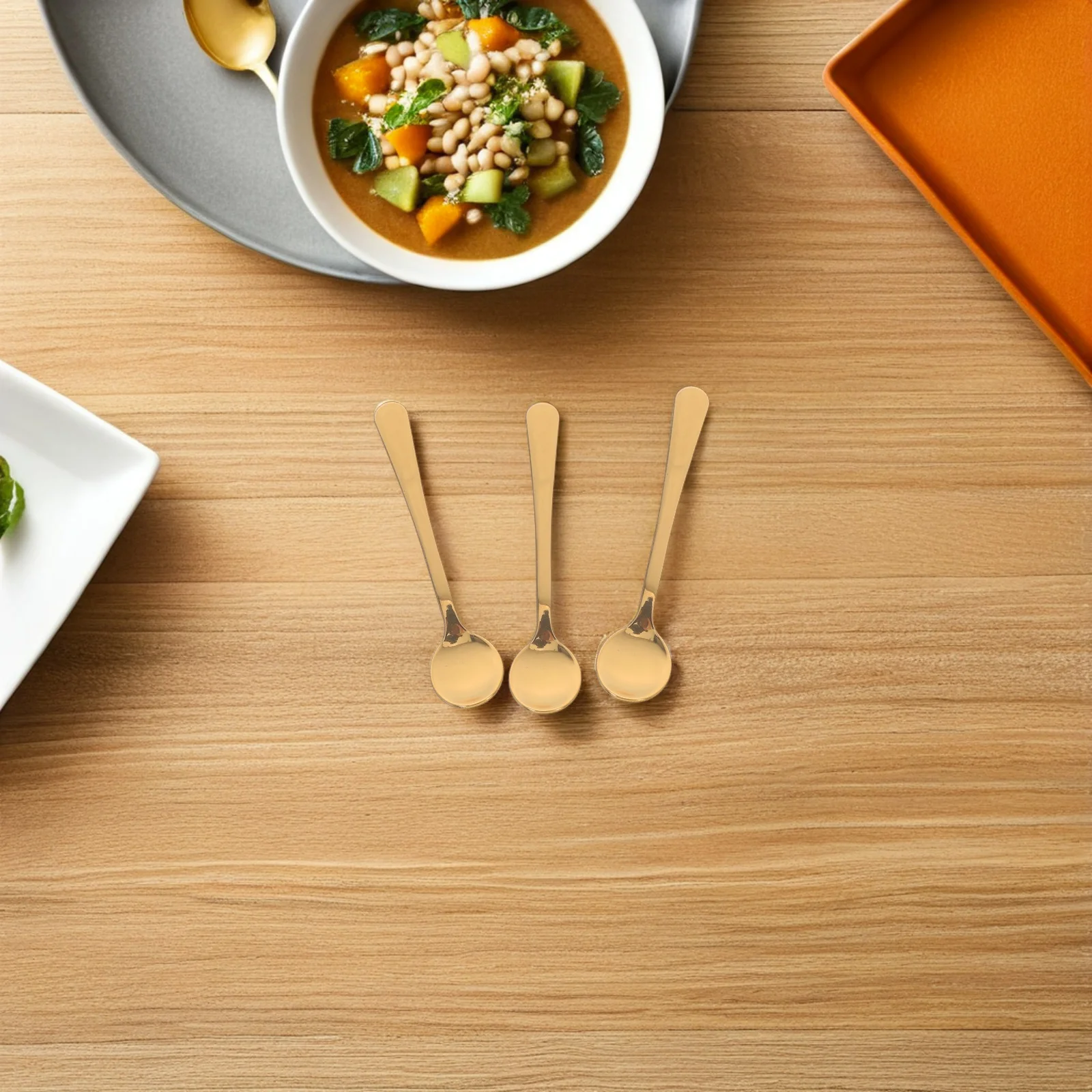 

20pcs Mini Coffee Spoon 2.95 Inch Stainless Steel Stirring Tool For Salt Spice Jars Drink Mixing Dessert Tasting Portable