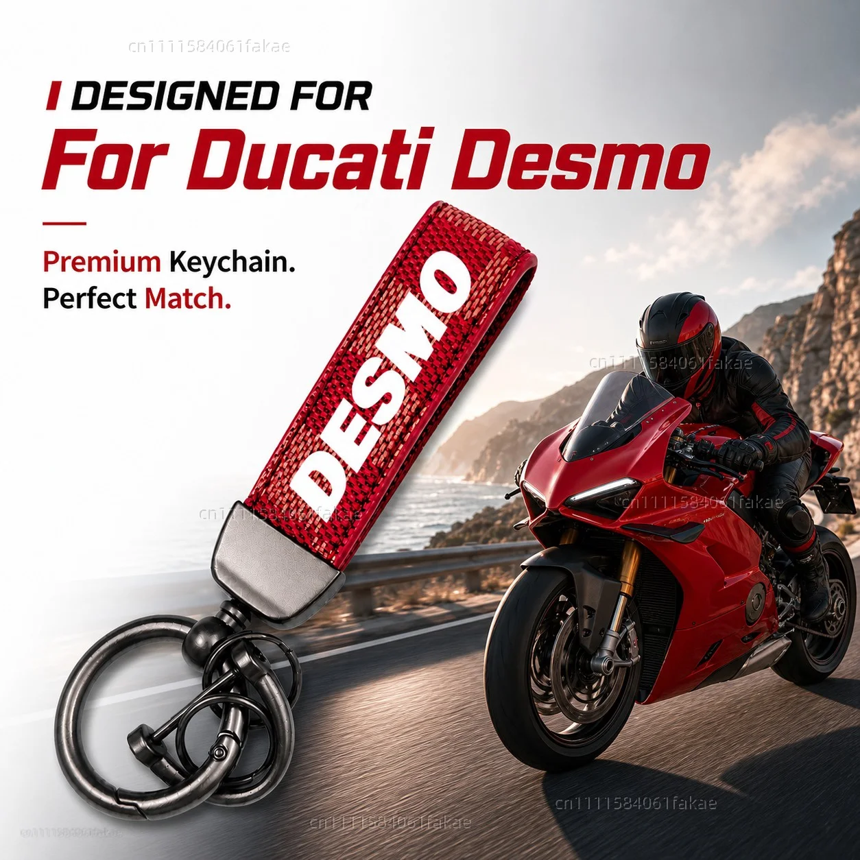 For Ducati Desmo 250 MX 450 MX Desmosedici RR Motorcycle Keychain Custom Logo Gift for Rider Men Women