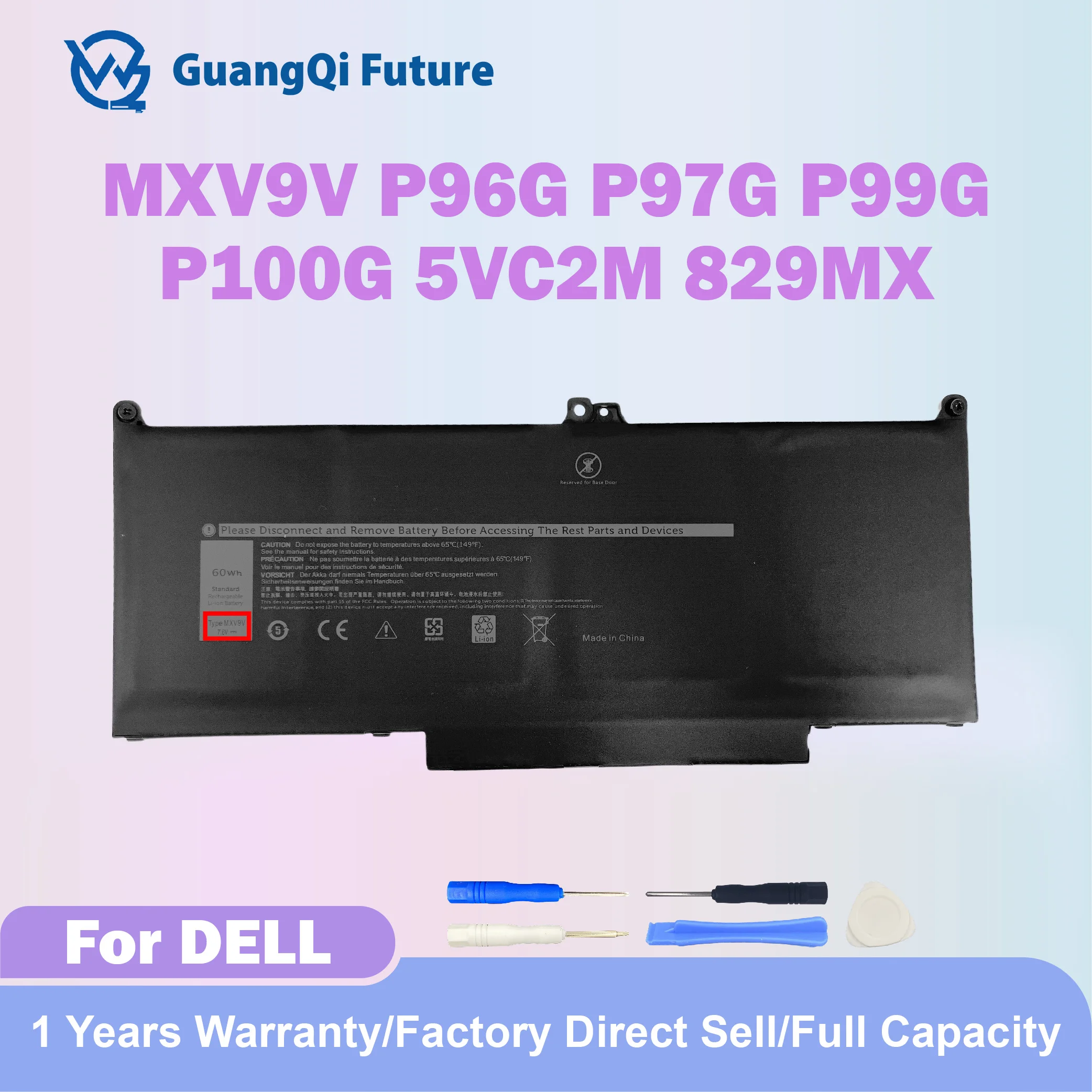 MXV9V 60Wh 7895mAh batería del ordenador portátil 5VC2M 05VC2M 829MX 0829MX para Dell Latitude E7400 E7300 5300 5310 7300 7400 Latitude 5300 5310