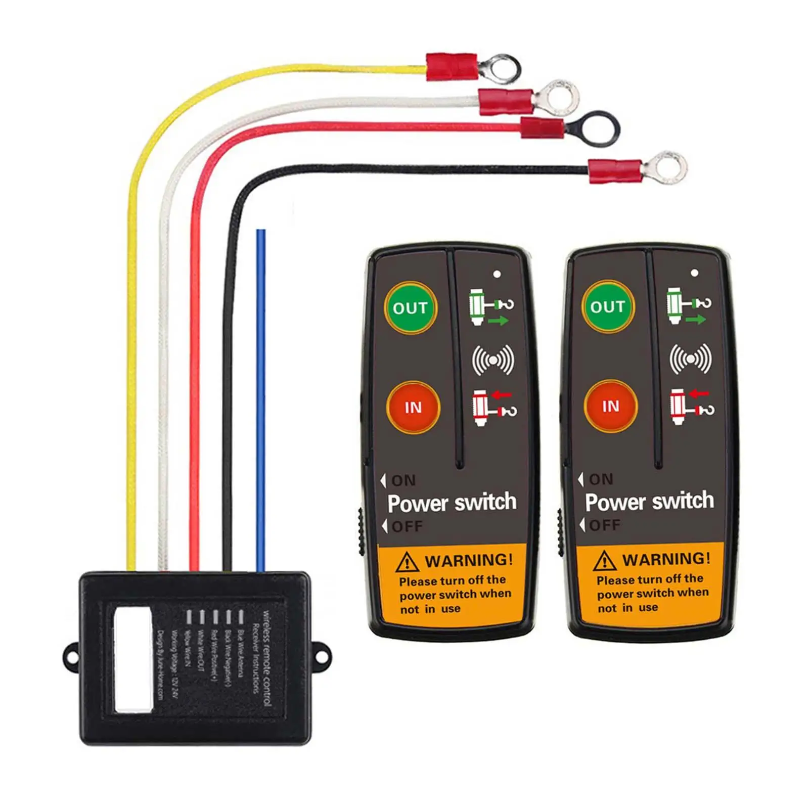 Verricello elettrico intelligente 24V 12V impermeabile wireless per camion con rimorchio ATV