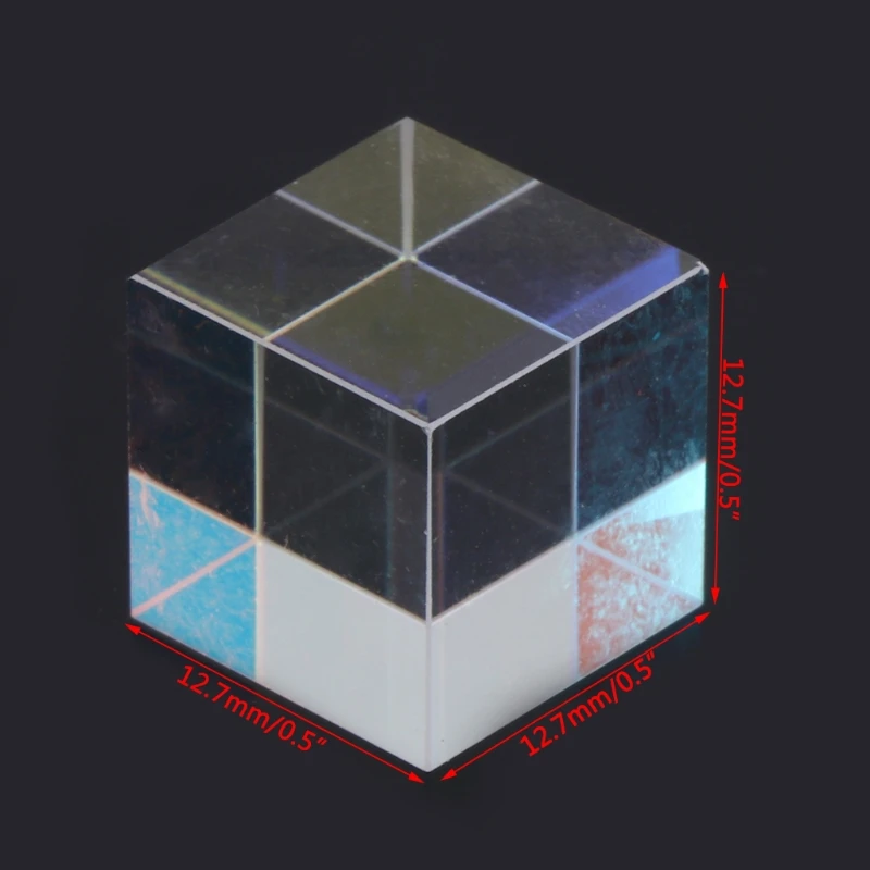 Color Cube Crystal Glass Cube RGB Dispersion Prism Multi-Color and Desktop Decoration 405nm~ 450nm Diode 5W