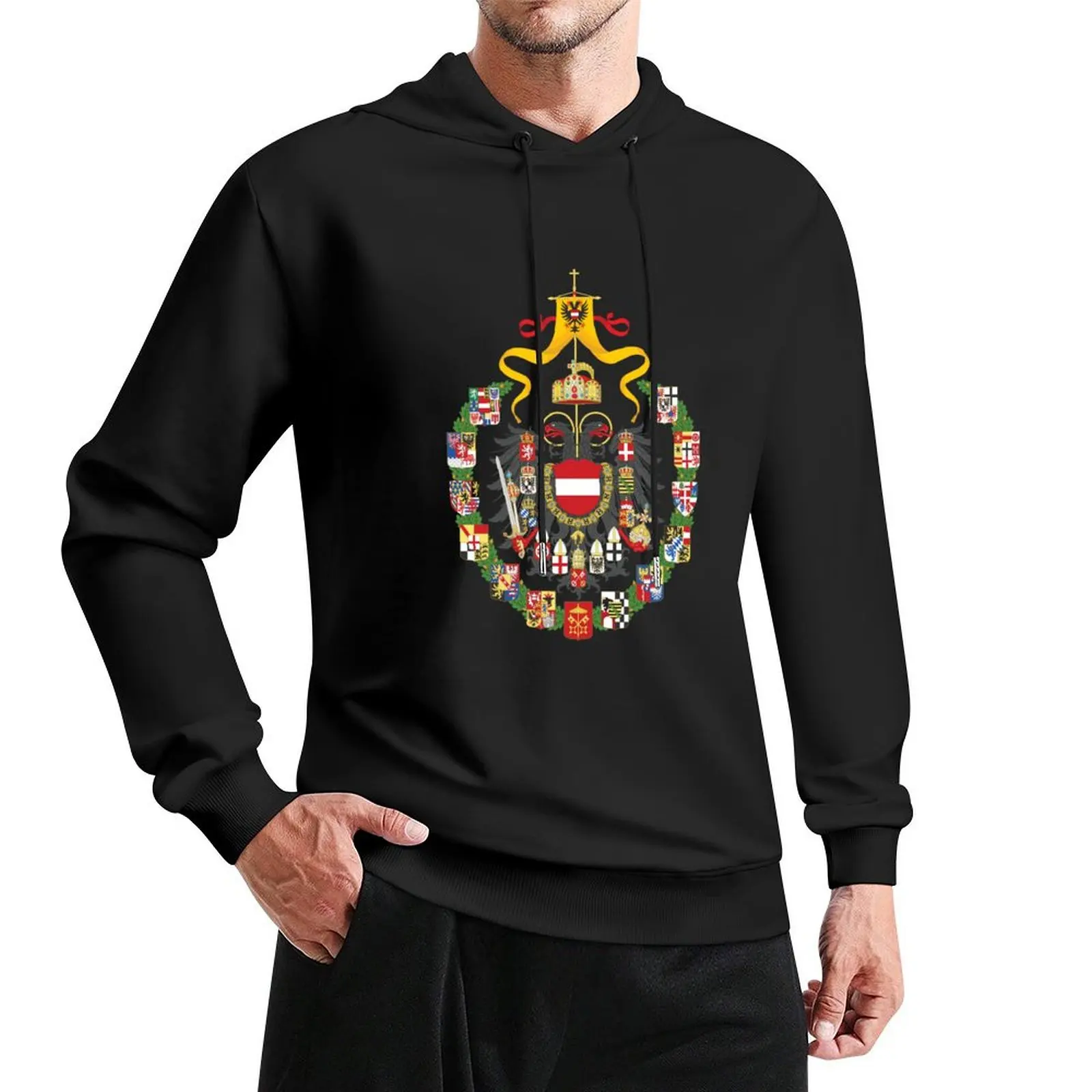 HRE House Of Habsburg Coat Of Arms Pullover Hoodie autumn clothes korean style clothes men's clothes new hooded tee