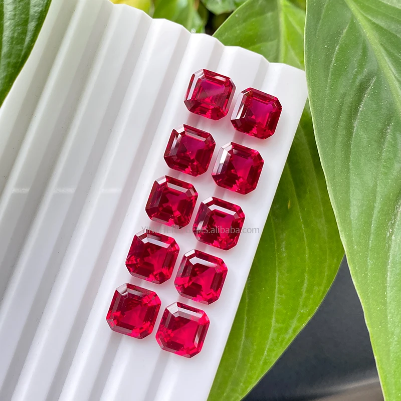 

Wuzhou Yinzheng Ruby Lab выросший драгоценный камень в форме красного цвета для изготовления ювелирных изделий