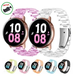 Transparent Glacier Strap for Samsung Galaxy Watch 6/4/5/pro 44mm/40mm/classic 46mm/42mm/3/Active 2 Bracelet 20mm 22 Watch Band