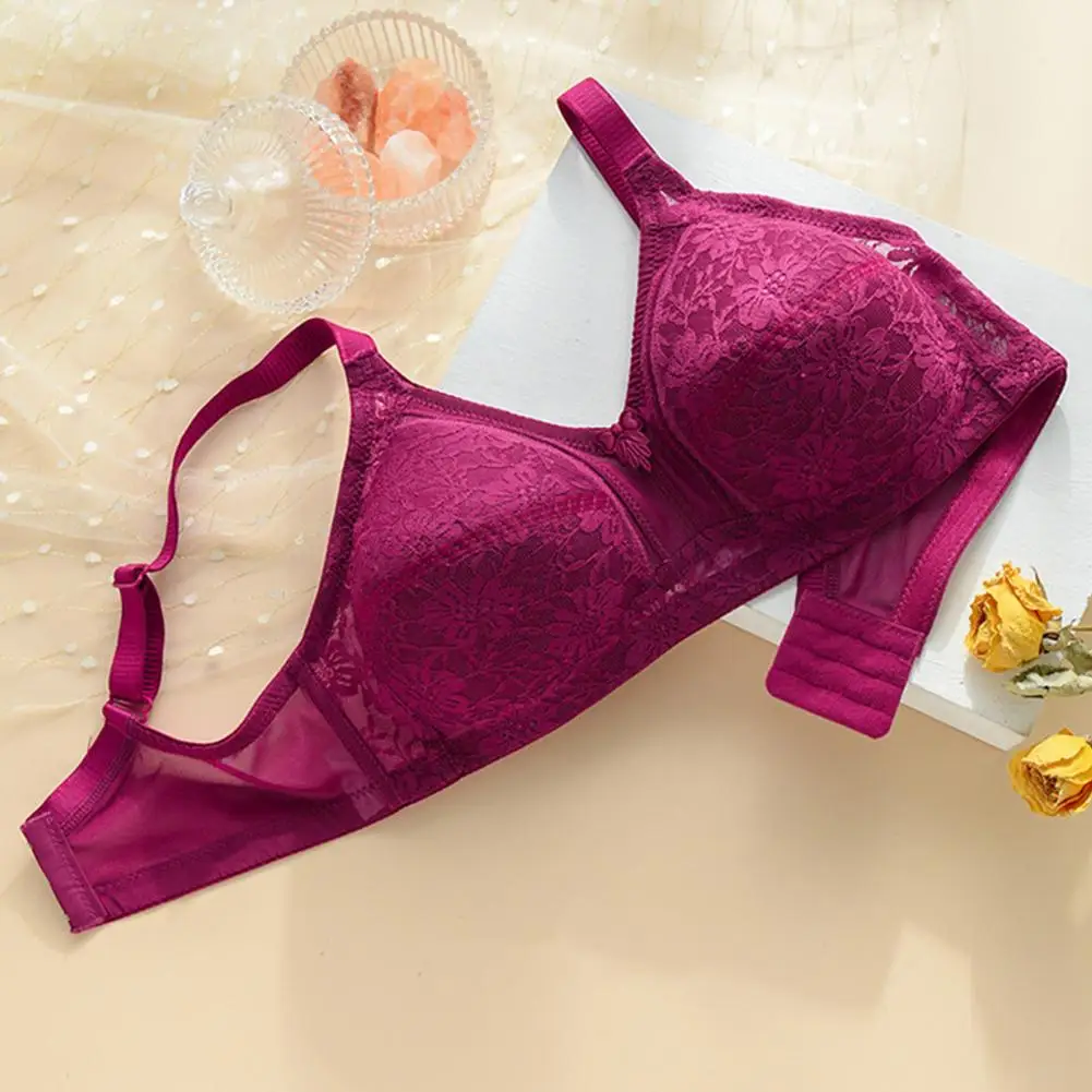 Contoured Cups Bra Wire-free Push-up Bra Wire-free Lace Push-up Bra for Maximum Comfort Support All-day Wear at Office Travel