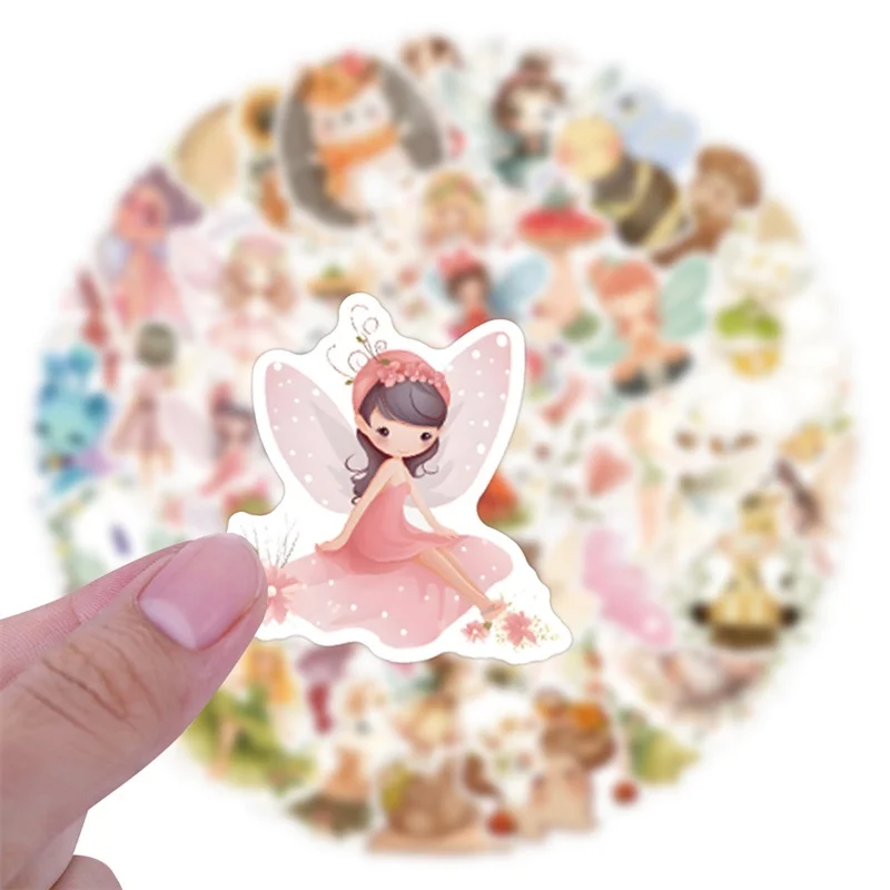 10/30/55PCS Kawaii Angel PVC Sticker Aesthetic Colored Decoration Scrapbooking Supplies DIY Children's Hand Accounting