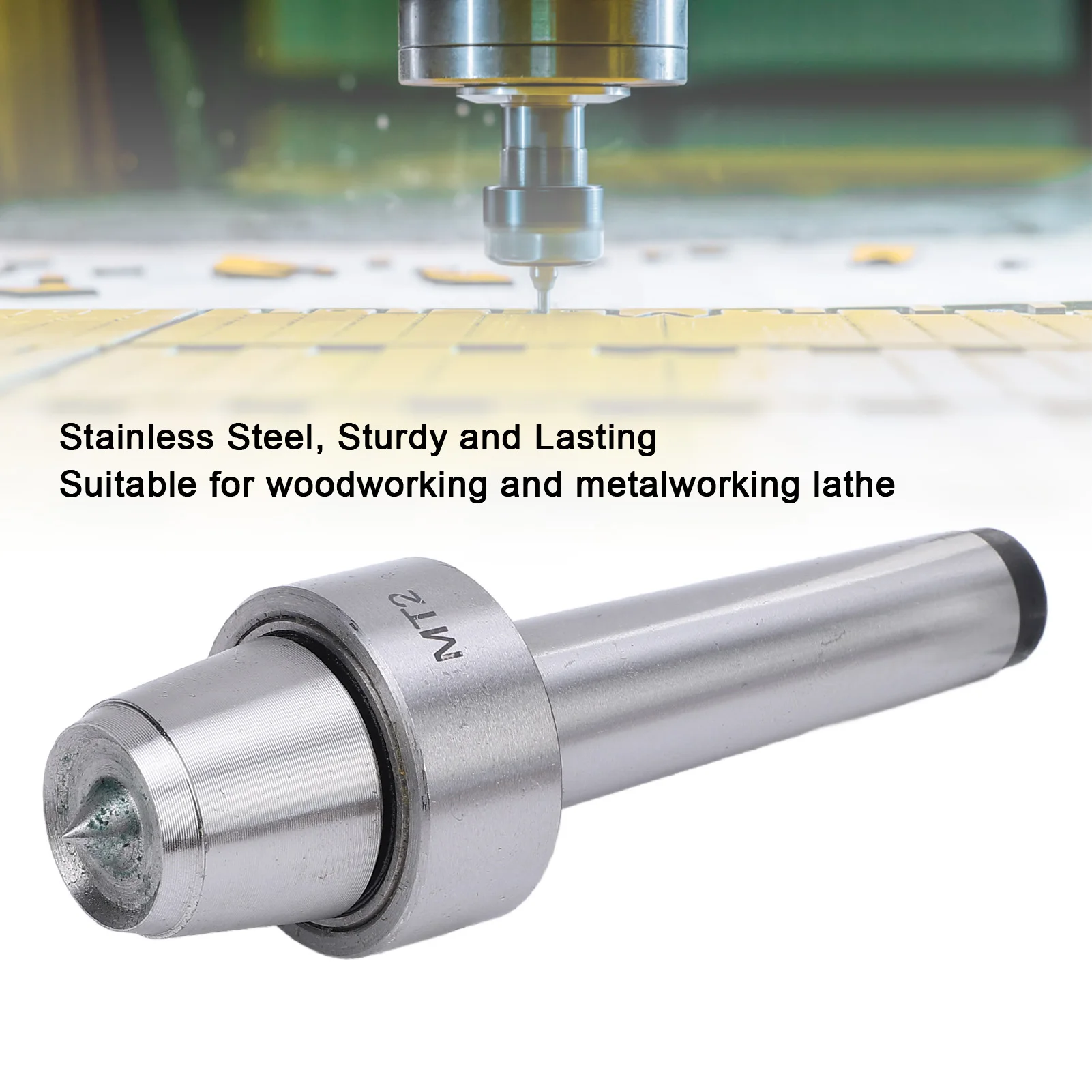 Live Tailstock Center Cup Silent Running Ball Bearing Wood Lathe Live Center Cup Stable Installation Point Tip for Woodworking
