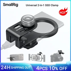 SmallRig SSD Holder Universal 2-in-1 SSD Clamp for MagSafe with Cold Shoe Cable Clamp, for Samsung T5 T7 SSD for Cage -4779