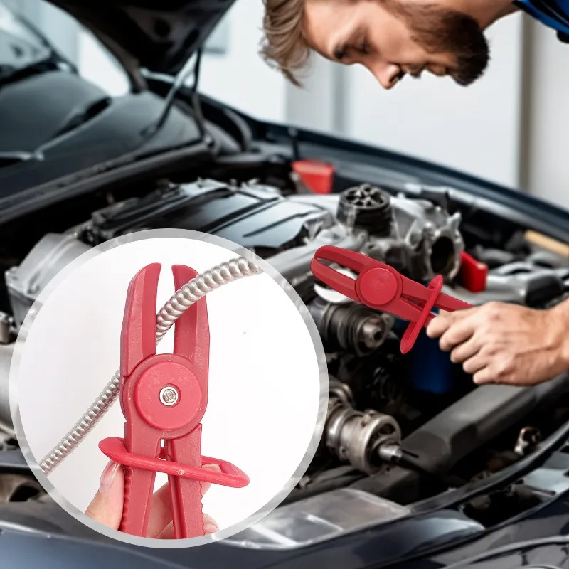 إصلاح السيارات قطع كماشة خط الوقود المشبك خرطوم المشبك كماشة أداة ل أداة إصلاح السيارات الفرامل خط الوقود إزالة الأدوات اليدوية #4