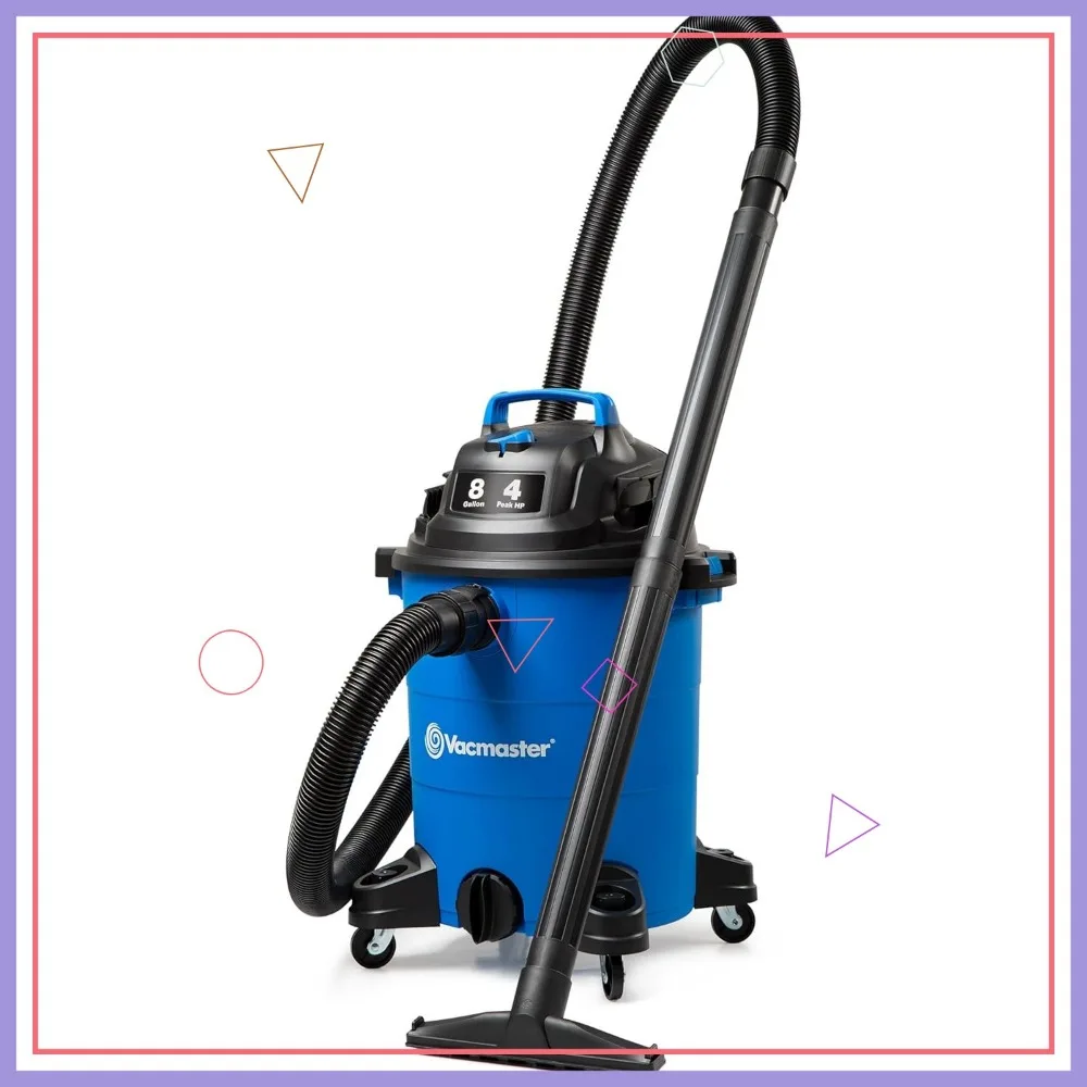 8ガロンの乾湿両用掃除機、4馬力、75 CFMのエアフロー、ブロワー機能、簡単な保管