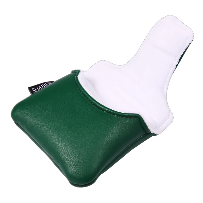 Green PU Leather Magnet Closure Golf Club Square Mallet Spider X Putter Head Cover