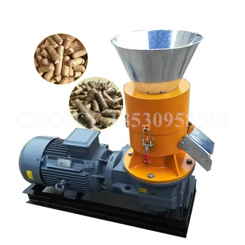 

Factory Supply Sawdust Wood Pellet Pinewood Hammer Mill Machine Biomass Pellet Maker High Quality Wood Chip Flat Die Granulator