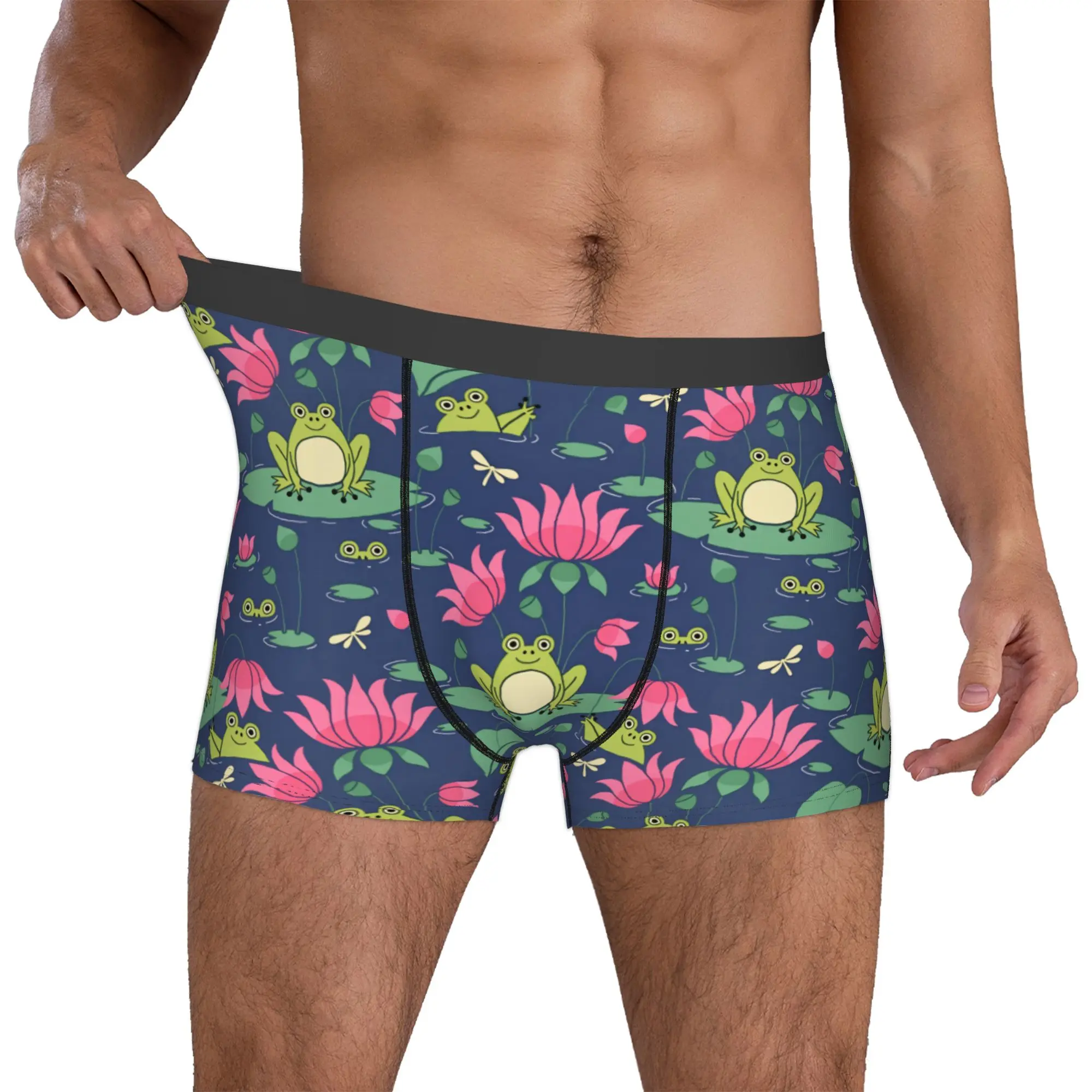 Frog Animal Lover  Boxer Shorts For Men 3D Printed Animal Lover   Underwear Panties Briefs Breathable Underpants