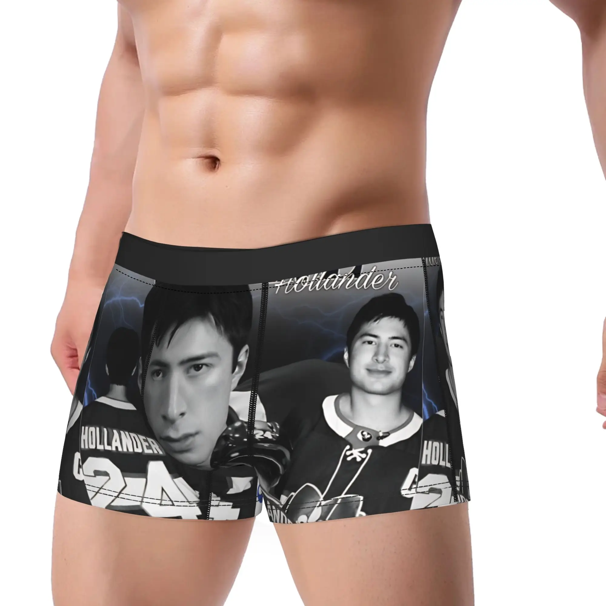 Men's Boxer Briefs Shorts Panties Shane Hollander Heated Rivalry Vintage   Polyester Underwear  Male Funny Plus Size Underpants