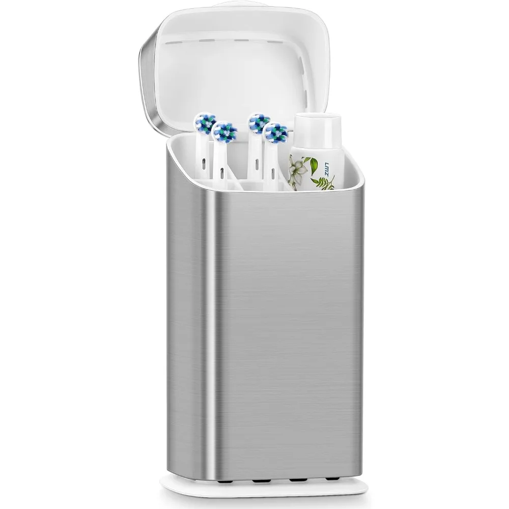 

Toothbrush Holders with Cover - Electric Toothbrush Length Less Than 9 inches, 5 Slots Tooth Brush Holder for Bathroom,