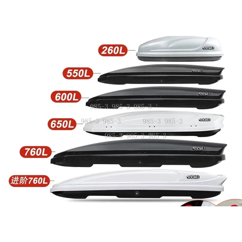 Off-Road Travel SUV Storage Solution, 600L Slim Flat Roof Trunk, Universal Waterproof Cargo Box