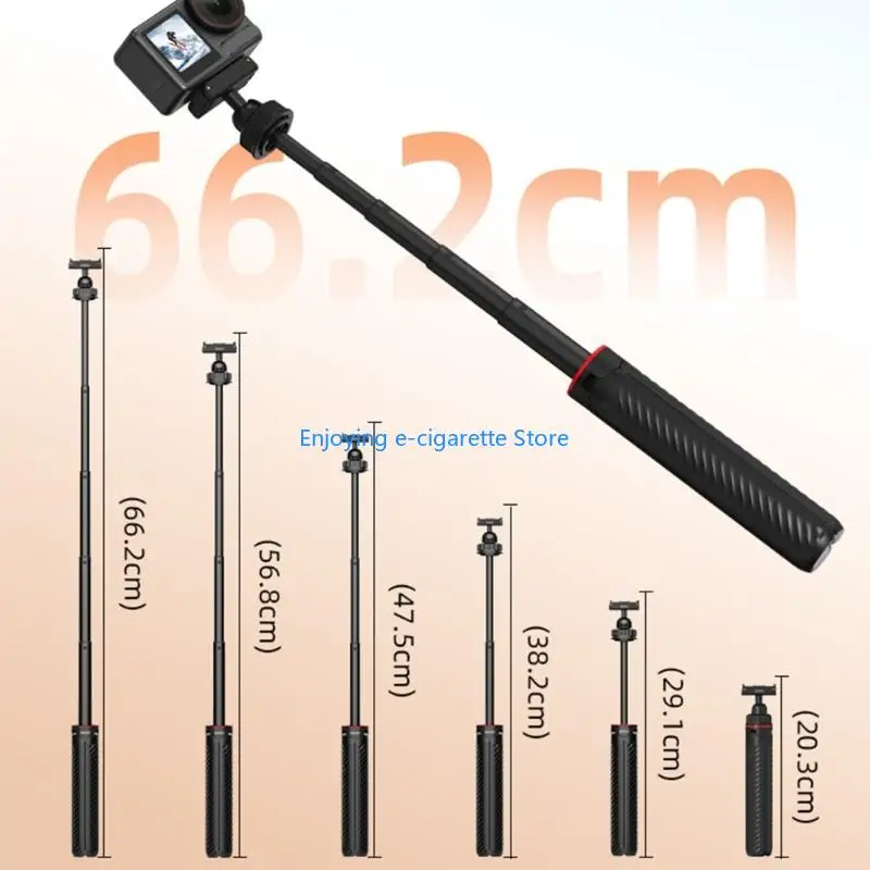 Ausziehbarer Stativ-Selfie-Stick für Action 3/4, Schnellwechselbasis, verstellbar – Detail 8