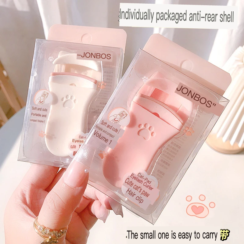 JONBOS Cute Cat Claw Eyelash Curler Wide Angle Partial Long-Lasting Curler for Beautiful Lashes
